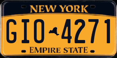 NY license plate GIO4271