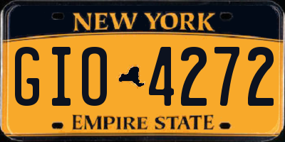 NY license plate GIO4272