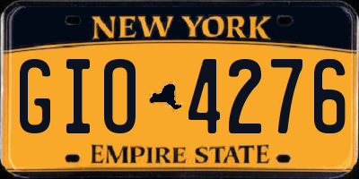 NY license plate GIO4276