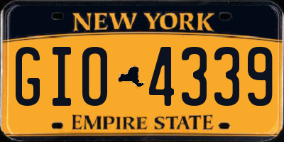 NY license plate GIO4339