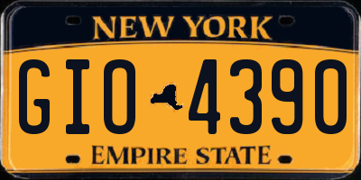 NY license plate GIO4390