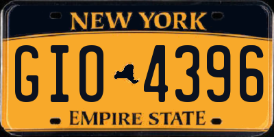 NY license plate GIO4396