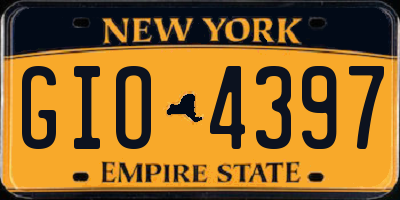 NY license plate GIO4397