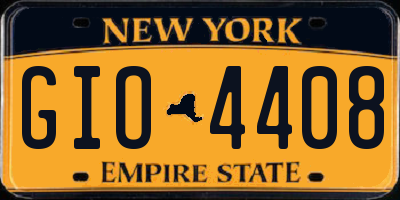 NY license plate GIO4408