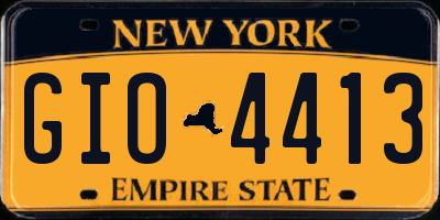 NY license plate GIO4413
