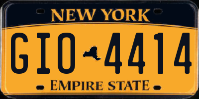 NY license plate GIO4414