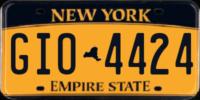 NY license plate GIO4424