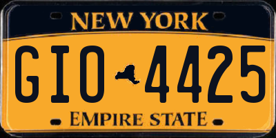 NY license plate GIO4425