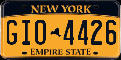 NY license plate GIO4426