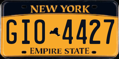 NY license plate GIO4427