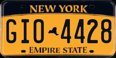 NY license plate GIO4428