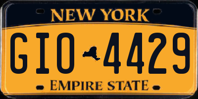 NY license plate GIO4429
