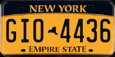NY license plate GIO4436