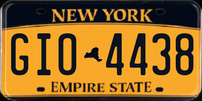NY license plate GIO4438