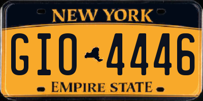 NY license plate GIO4446