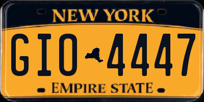 NY license plate GIO4447