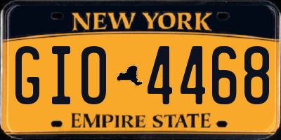 NY license plate GIO4468