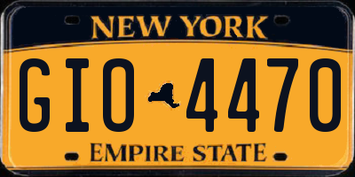 NY license plate GIO4470