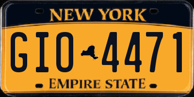 NY license plate GIO4471