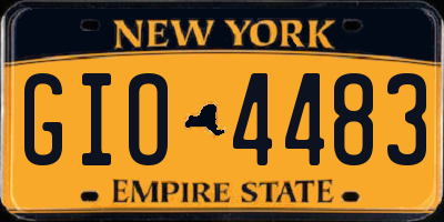 NY license plate GIO4483