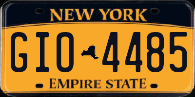 NY license plate GIO4485