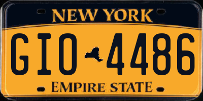 NY license plate GIO4486