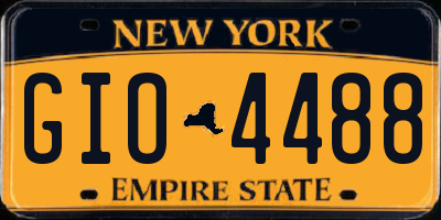 NY license plate GIO4488