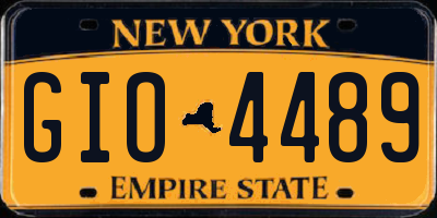 NY license plate GIO4489