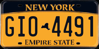 NY license plate GIO4491