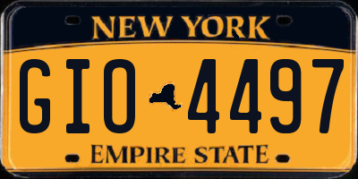 NY license plate GIO4497