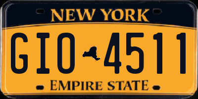 NY license plate GIO4511