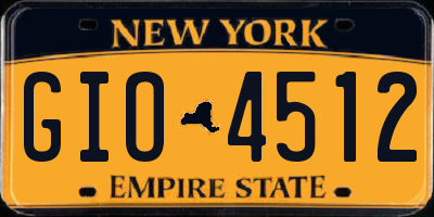 NY license plate GIO4512