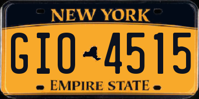 NY license plate GIO4515