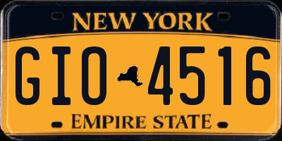 NY license plate GIO4516