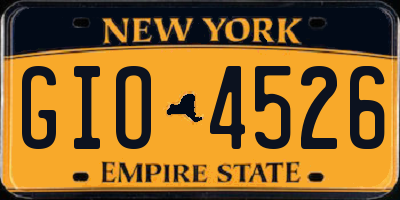 NY license plate GIO4526