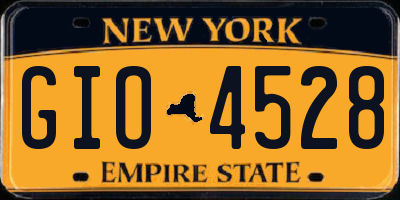 NY license plate GIO4528