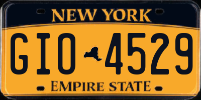 NY license plate GIO4529