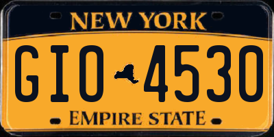 NY license plate GIO4530