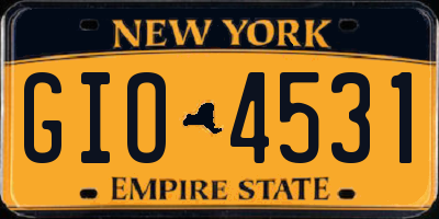 NY license plate GIO4531