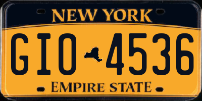 NY license plate GIO4536