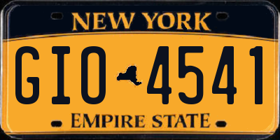 NY license plate GIO4541