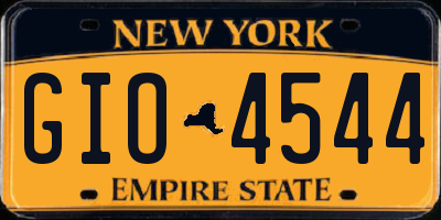 NY license plate GIO4544