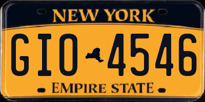 NY license plate GIO4546