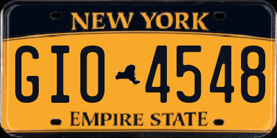 NY license plate GIO4548