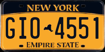 NY license plate GIO4551