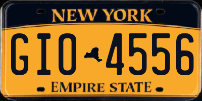 NY license plate GIO4556