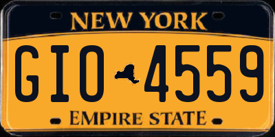 NY license plate GIO4559