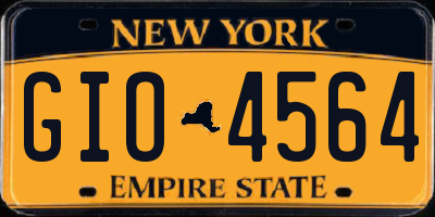 NY license plate GIO4564