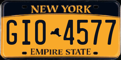 NY license plate GIO4577