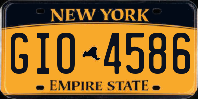 NY license plate GIO4586